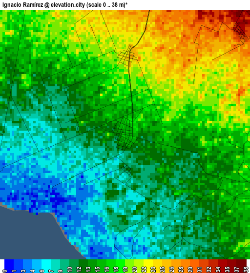 Ignacio Ramírez elevation map