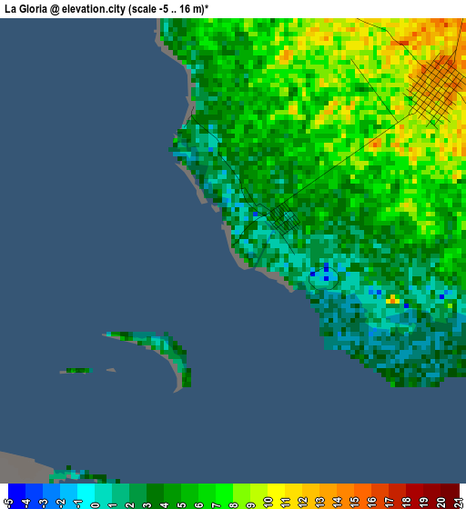 La Gloria elevation map