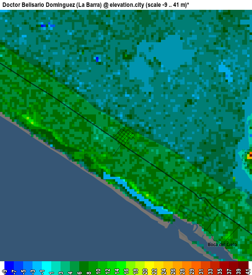 Doctor Belisario Domínguez (La Barra) elevation map