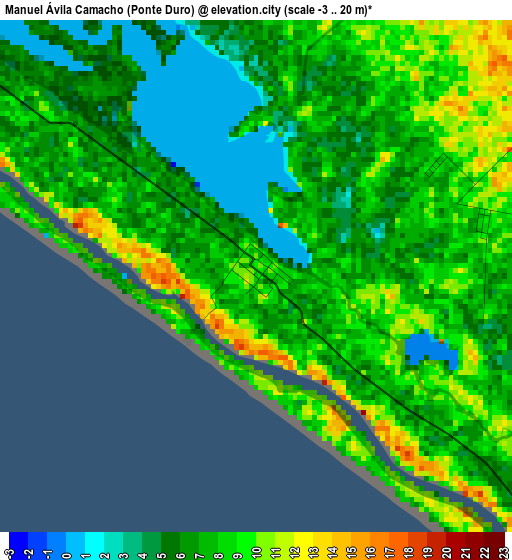 Manuel Ávila Camacho (Ponte Duro) elevation map