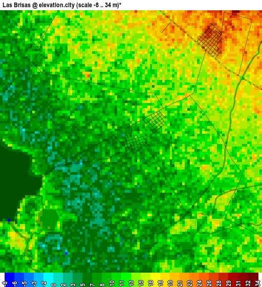 Las Brisas elevation map