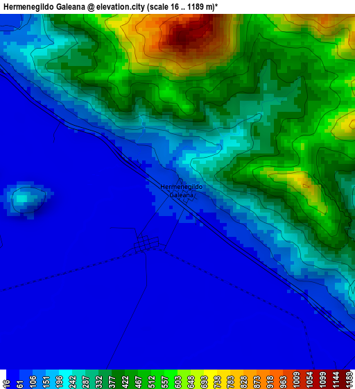 Hermenegildo Galeana elevation map