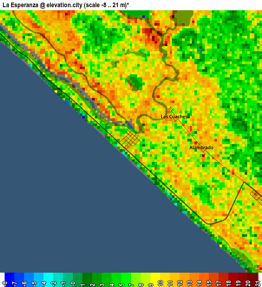 La Esperanza elevation map