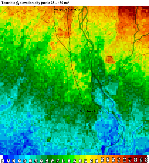 Texcaltic elevation map