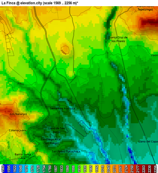 La Finca elevation map