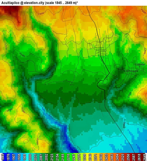 Acuitlapilco elevation map