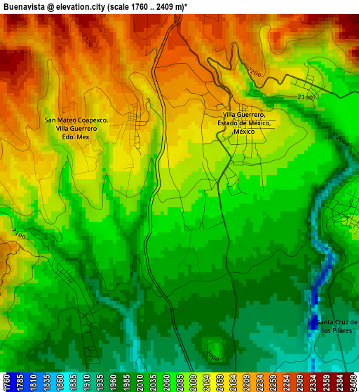 Buenavista elevation map