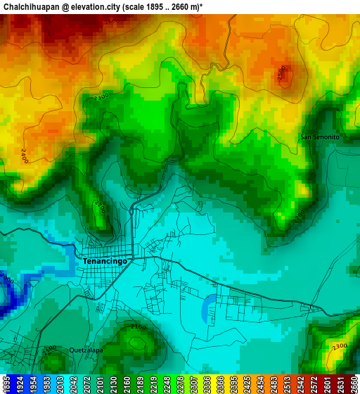 Chalchihuapan elevation map