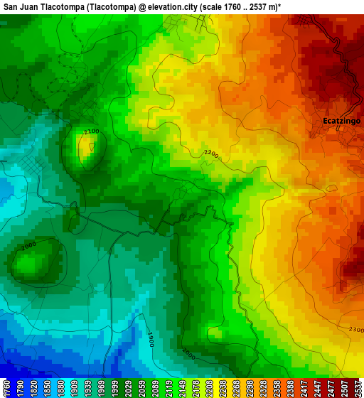 San Juan Tlacotompa (Tlacotompa) elevation map