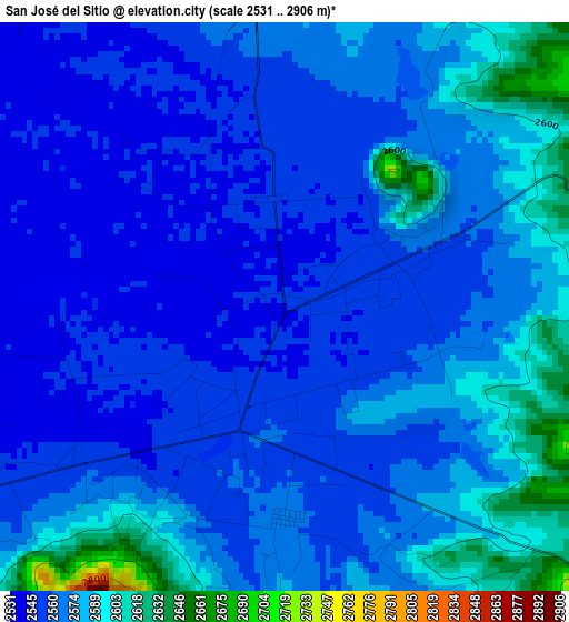 San José del Sitio elevation map