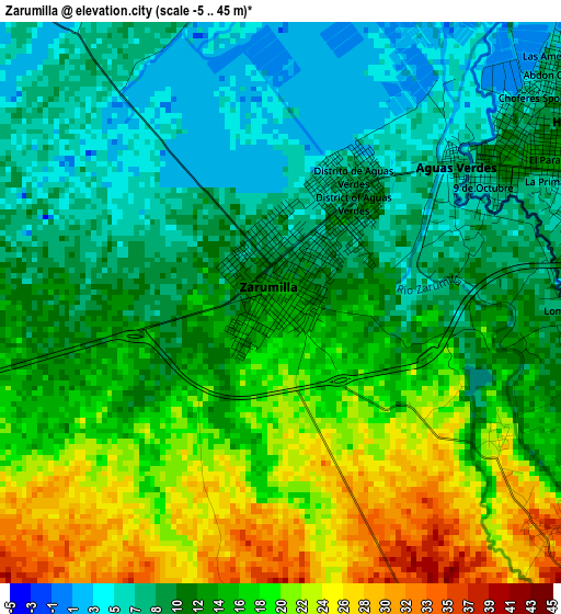 Zarumilla elevation map