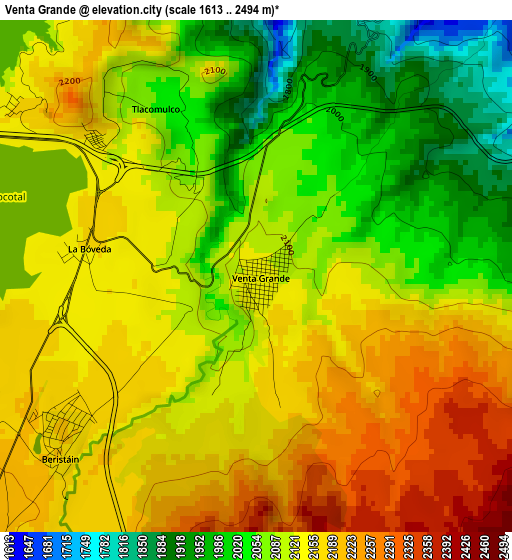 Venta Grande elevation map