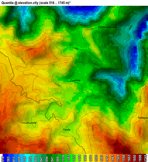 Quamila elevation map