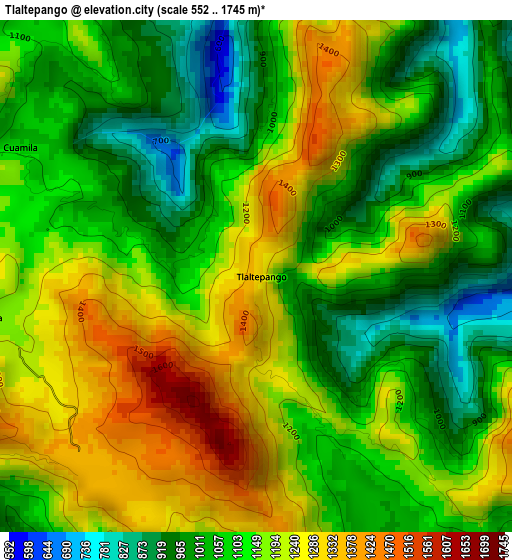 Tlaltepango elevation map