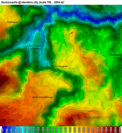 Xochicuautla elevation map