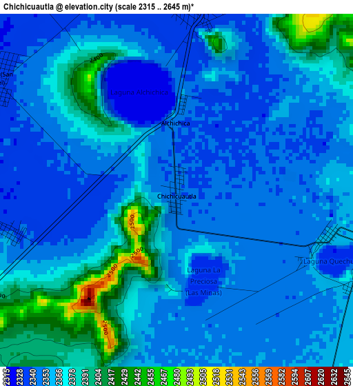 Chichicuautla elevation map