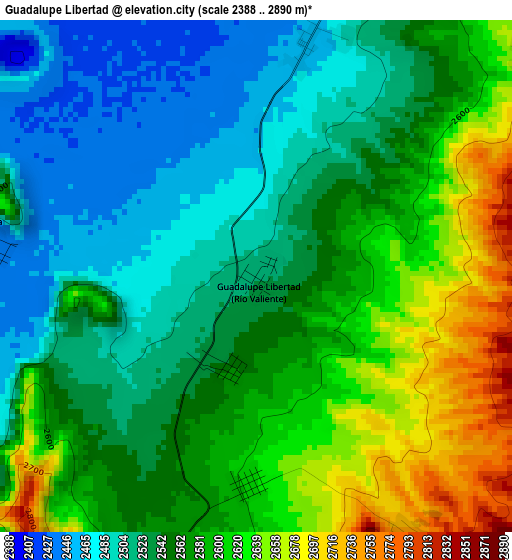 Guadalupe Libertad elevation map