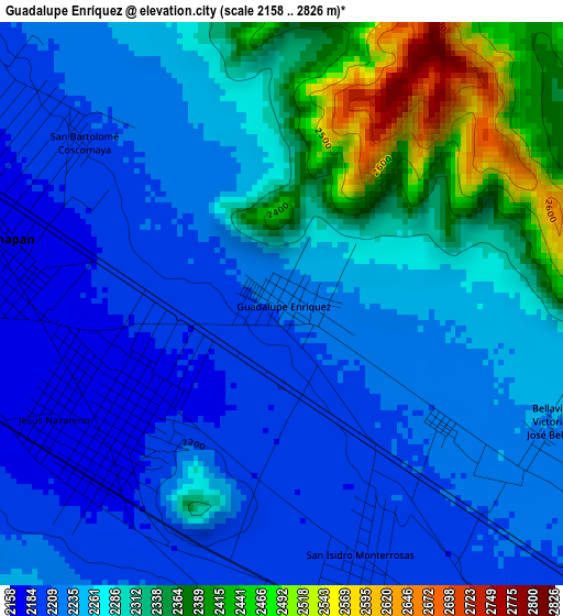 Guadalupe Enríquez elevation map