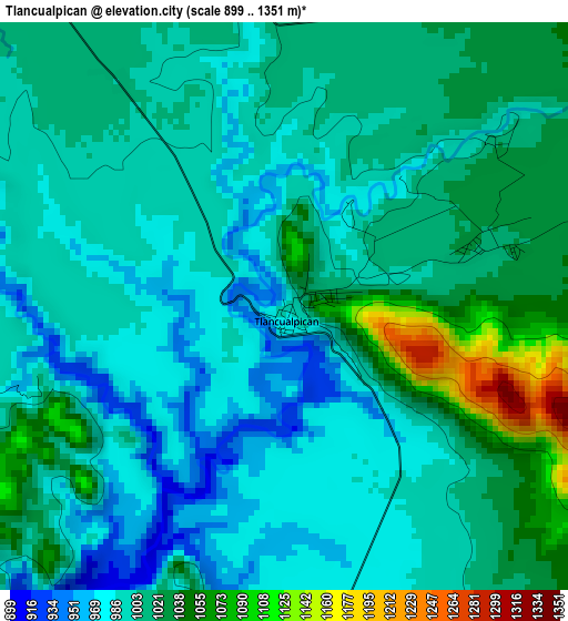 Tlancualpican elevation map