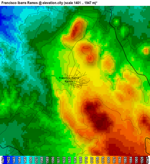 Francisco Ibarra Ramos elevation map