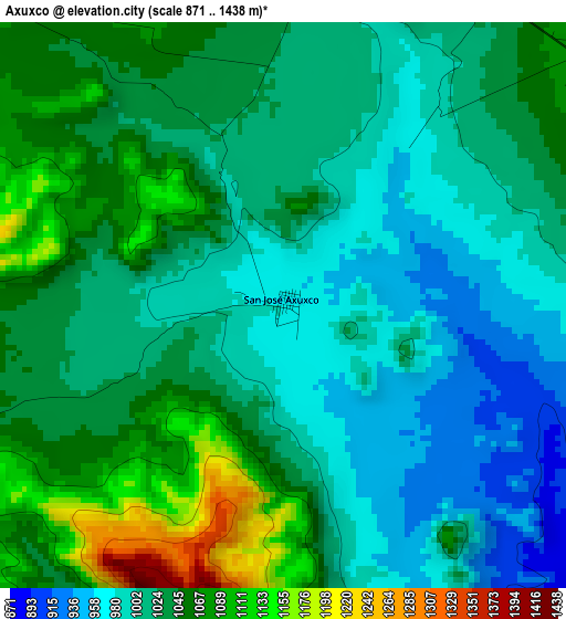 Axuxco elevation map