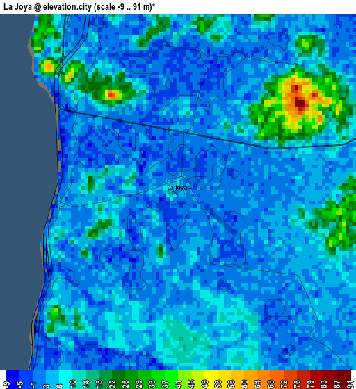 La Joya elevation map