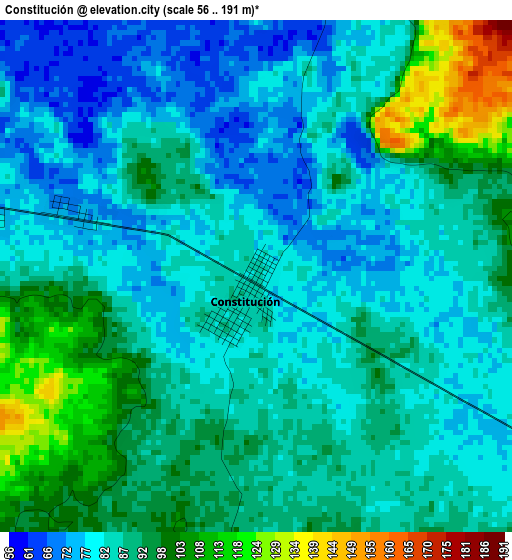 Constitución elevation map
