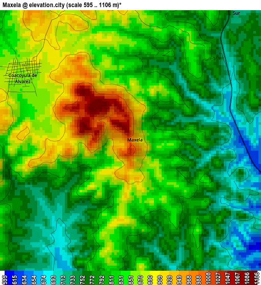 Maxela elevation map