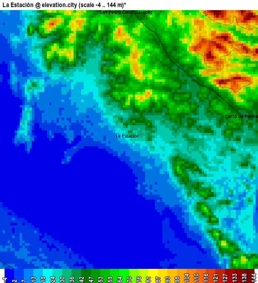 La Estación elevation map