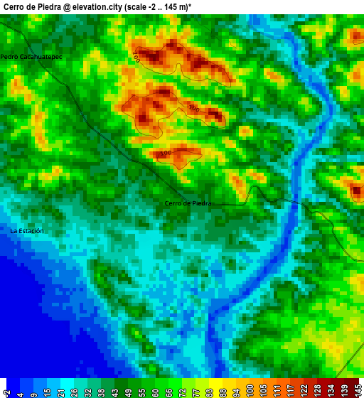 Cerro de Piedra elevation map