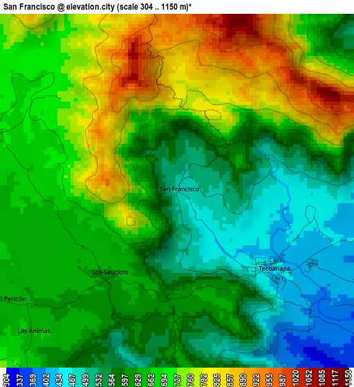 San Francisco elevation map