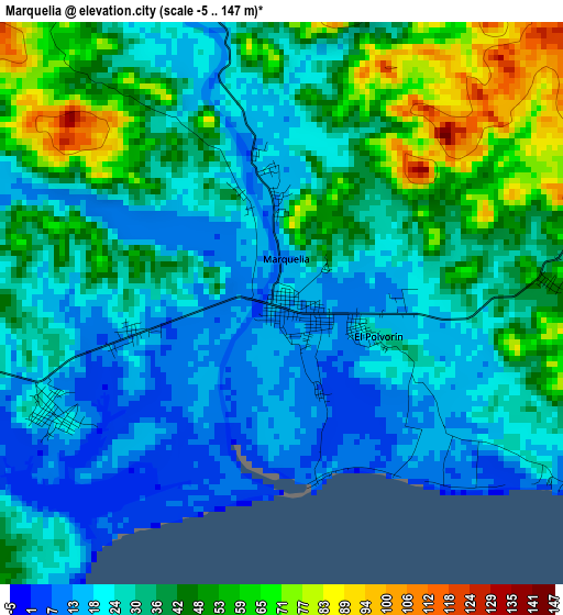 Marquelia elevation map