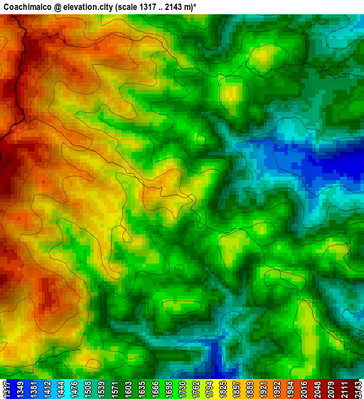 Coachimalco elevation map