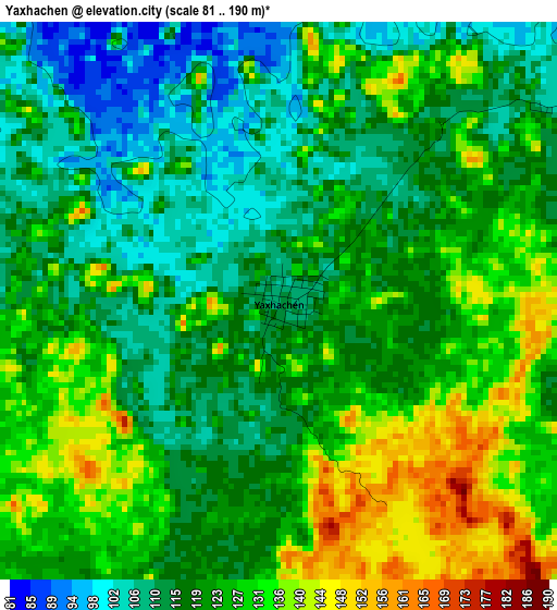 Yaxhachen elevation map
