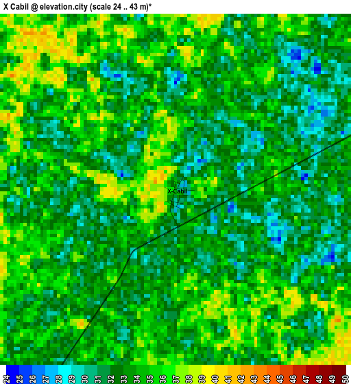 X Cabil elevation map