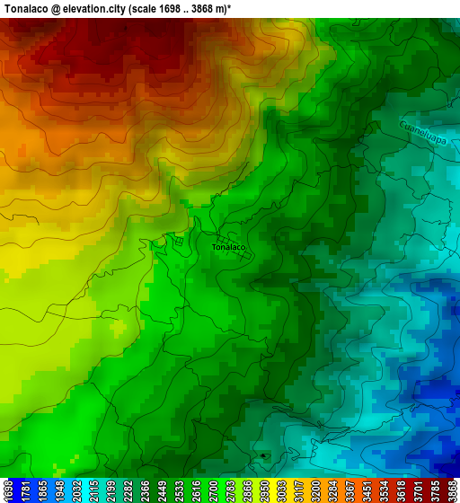 Tonalaco elevation map