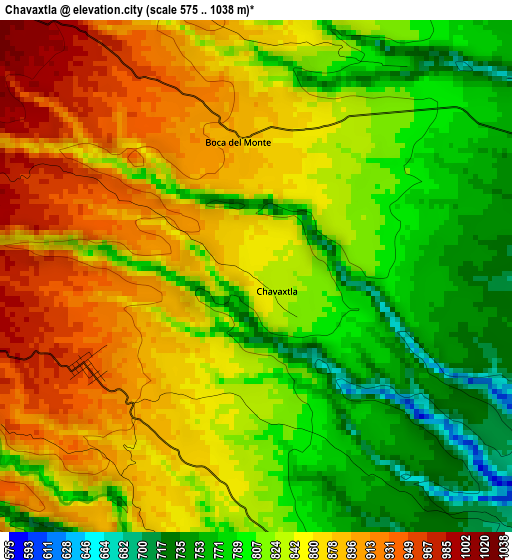 Chavaxtla elevation map