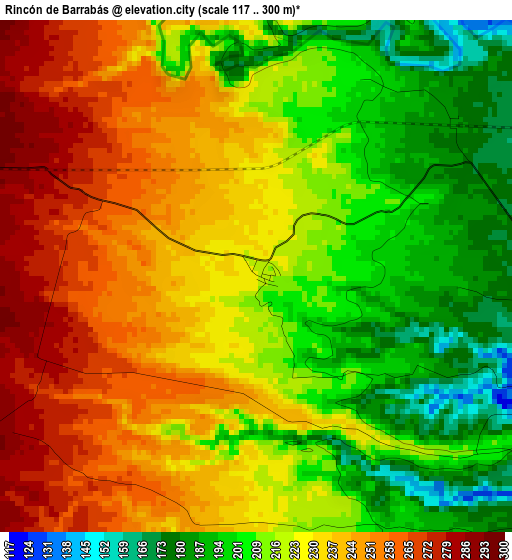 Rincón de Barrabás elevation map