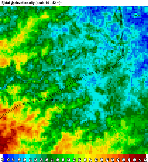 Ejidal elevation map