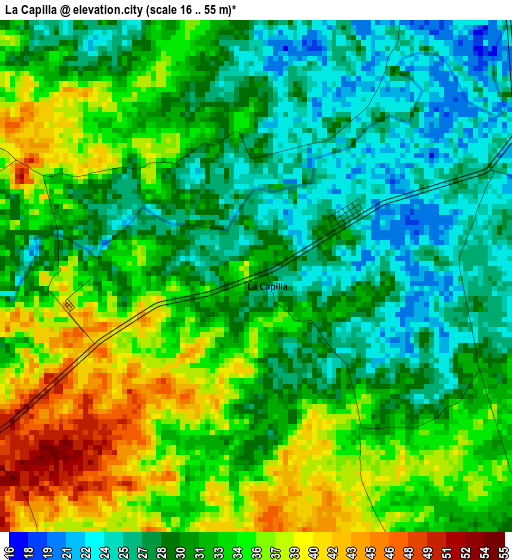 La Capilla elevation map