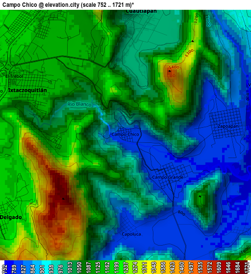 Campo Chico elevation map