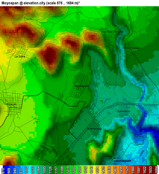 Moyoapan elevation map