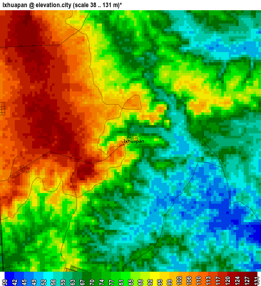 Ixhuapan elevation map