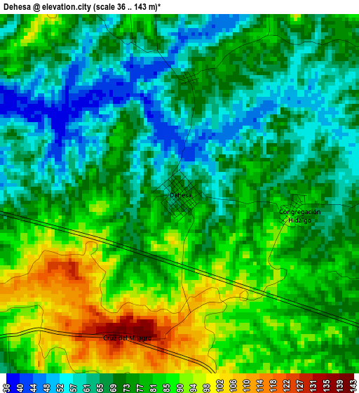 Dehesa elevation map