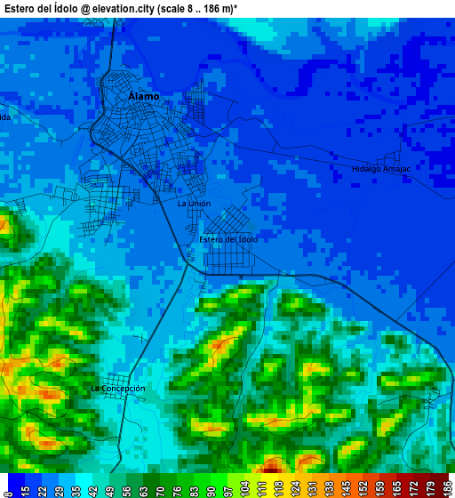 Estero del Ídolo elevation map