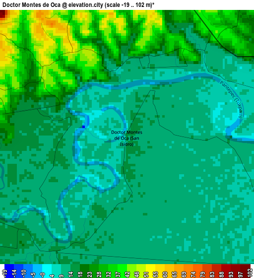 Doctor Montes de Oca elevation map