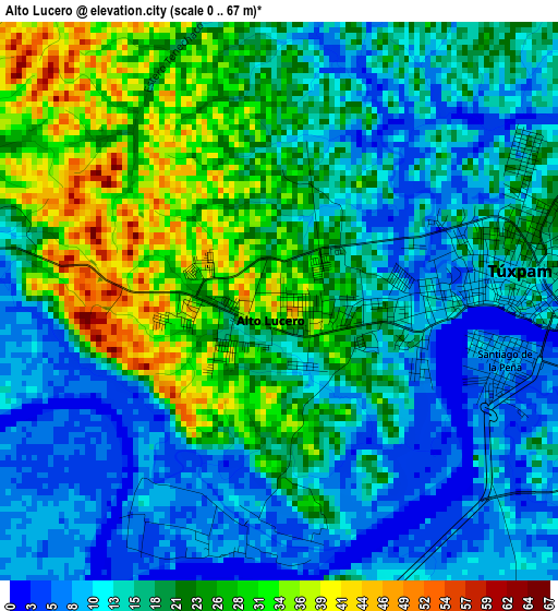 Alto Lucero elevation map