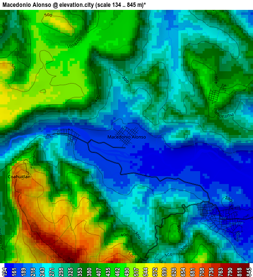 Macedonio Alonso elevation map