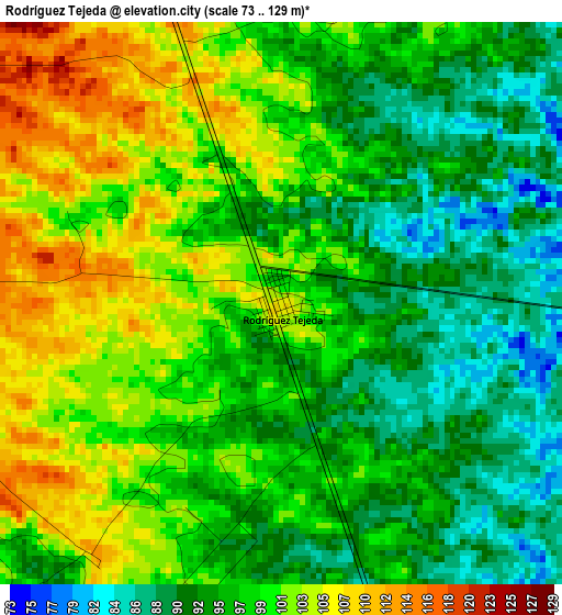 Rodríguez Tejeda elevation map