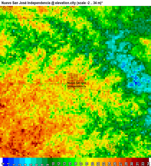 Nuevo San José Independencia elevation map